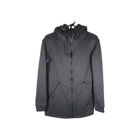 Burton Tops - Burton Women's Minxy Small Full Zip Gray Long Full Zip Hoodie Sweater Jacket